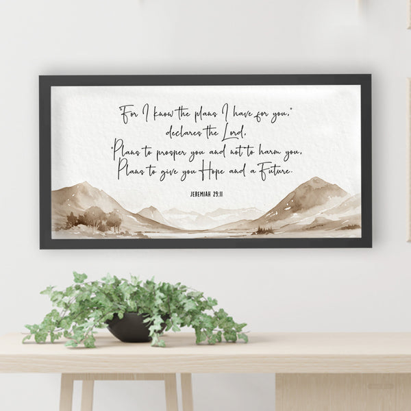 His Plan Is To Prosper You, Jeremiah 29:11 (55x28cm)